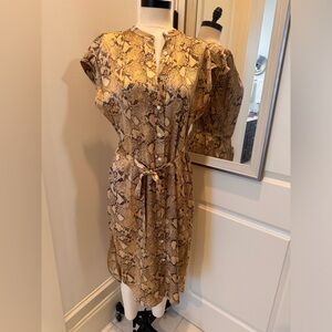 Banana Republic silk dress, size small, snake print
